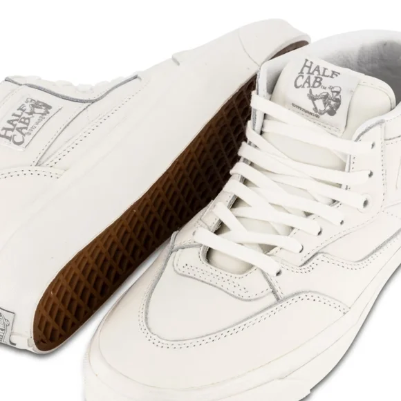Vans Half Cab 33 DX Vintage Leather in White & Grey UK 8 EUR 42 Men's US 9.0 - Picture 6 of 16